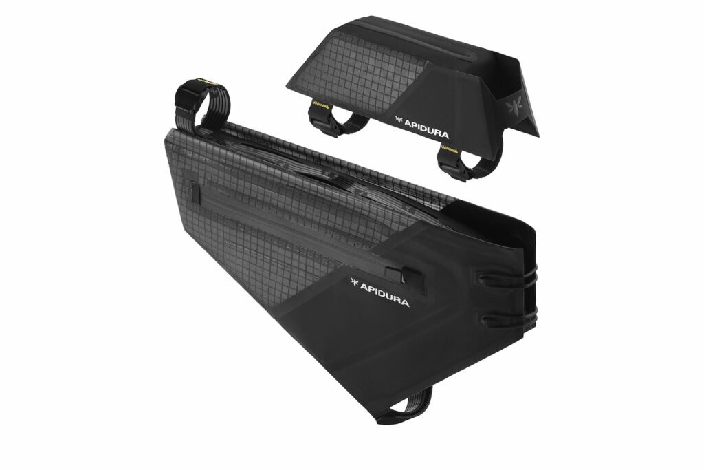 Módulos del Apidura Aero System en talla S/M para bicicletas gravel de talla pequeña o media, mostrados de forma individual.