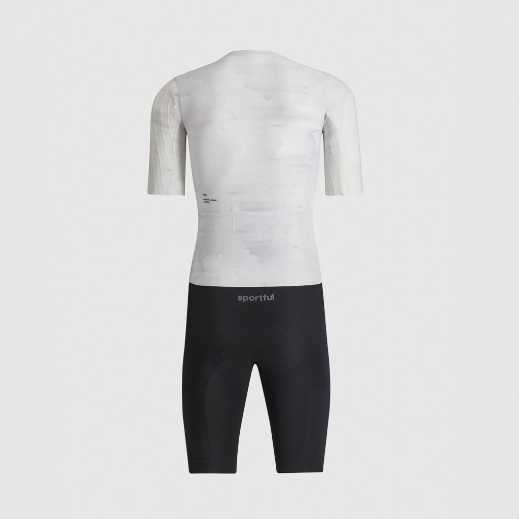 Mono Sportful Fast Not Fun blanco y negro para gravel parte trasera